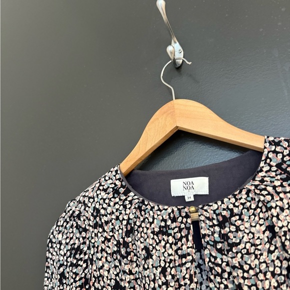 Noa Noa size 34 (4) EUC Elegant pink/blue Long Sleeve Dress - Picture 4 of 16